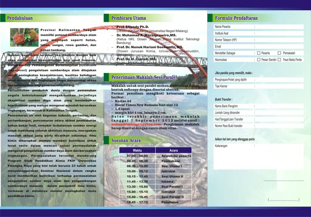 Seminar Nasional Kimia 2012 Prodi Pendidikan Kimia FKIP Universitas Palangka Raya