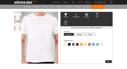 Grab and Design Your Own Tshirt with Utees.me 3 Design Your Own