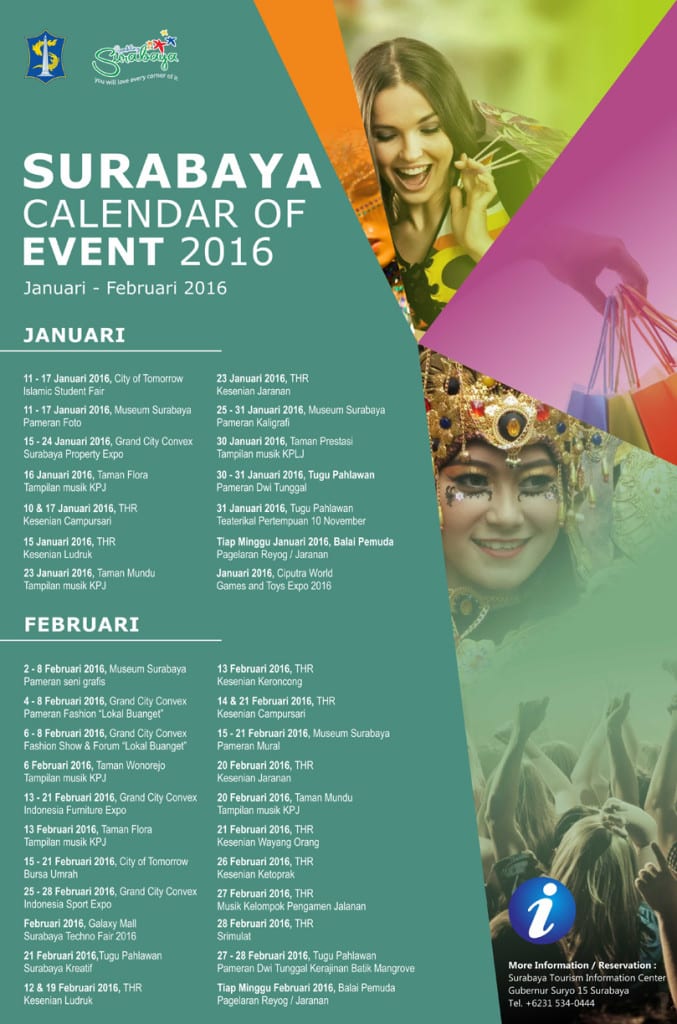 Visit Surabaya based on Calendar of Event 2016 2 Agenda Kota Surabaya 2016