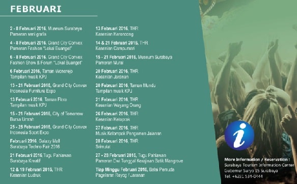 Visit Surabaya based on Calendar of Event 2016 3 Agenda Surabaya Februari 2016