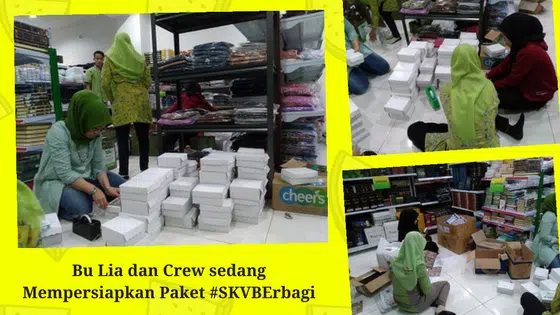 Bursa Sajadah Surabaya dalam Bingkai #SKVBerbagi 2 Bu Lia dan Crew Bursa Sajadah Surabaya