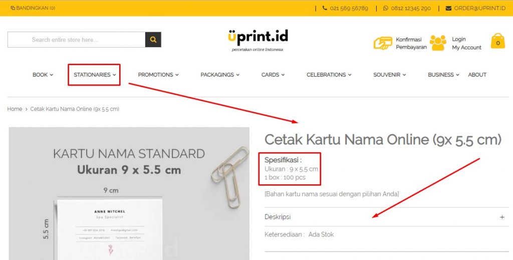 7 Langkah Mudah Cetak Kartu Nama di Uprint.id 3