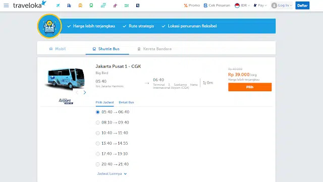 Cara Memesan Tiket Big Bird Airport Shuttle di Traveloka dengan Mudah 3 Cara Memesan Tiket Big Bird Airport Shuttle di Traveloka dengan Mudah 3