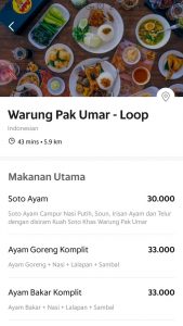 [Review Kuliner – Surabaya] Warung Pak Umar Buka Cabang di Loop Graha Family 11