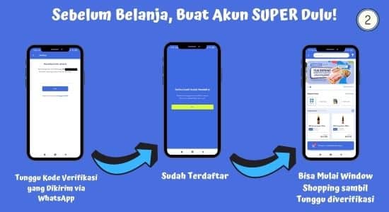 cara buat akun aplikasi SUPER