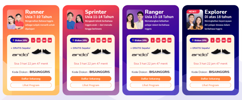 paket belajar english academy