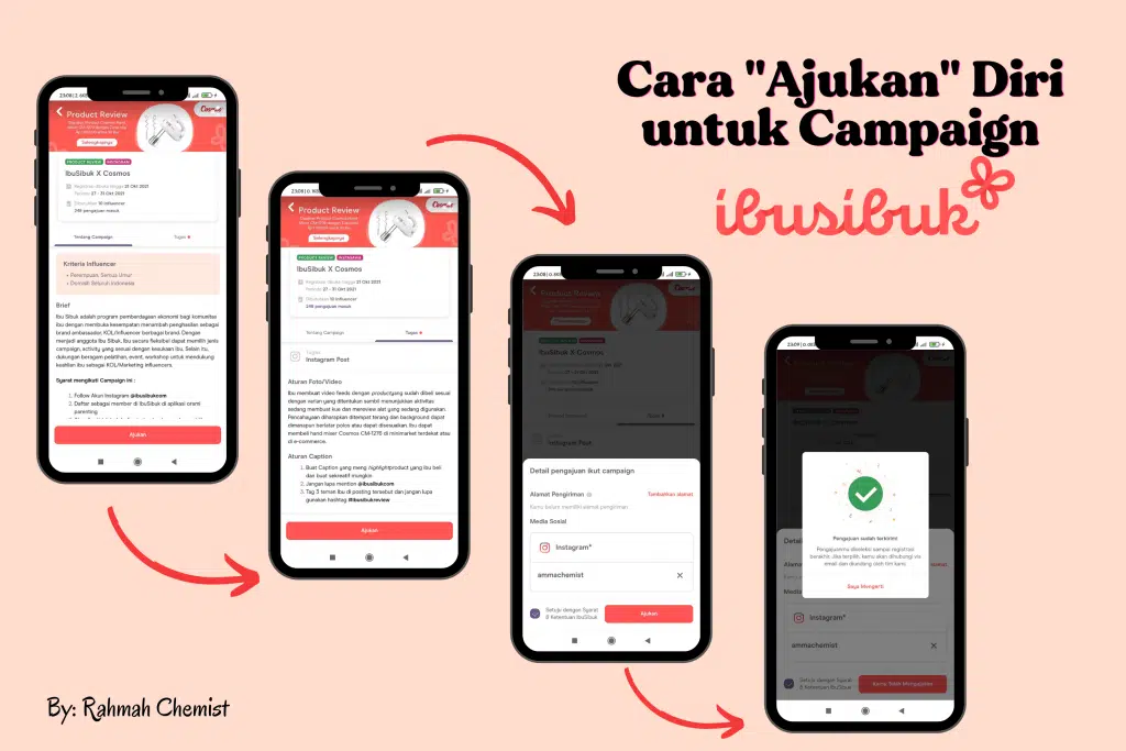 ajukan diri untuk campaign ibusibuk influencer orami
