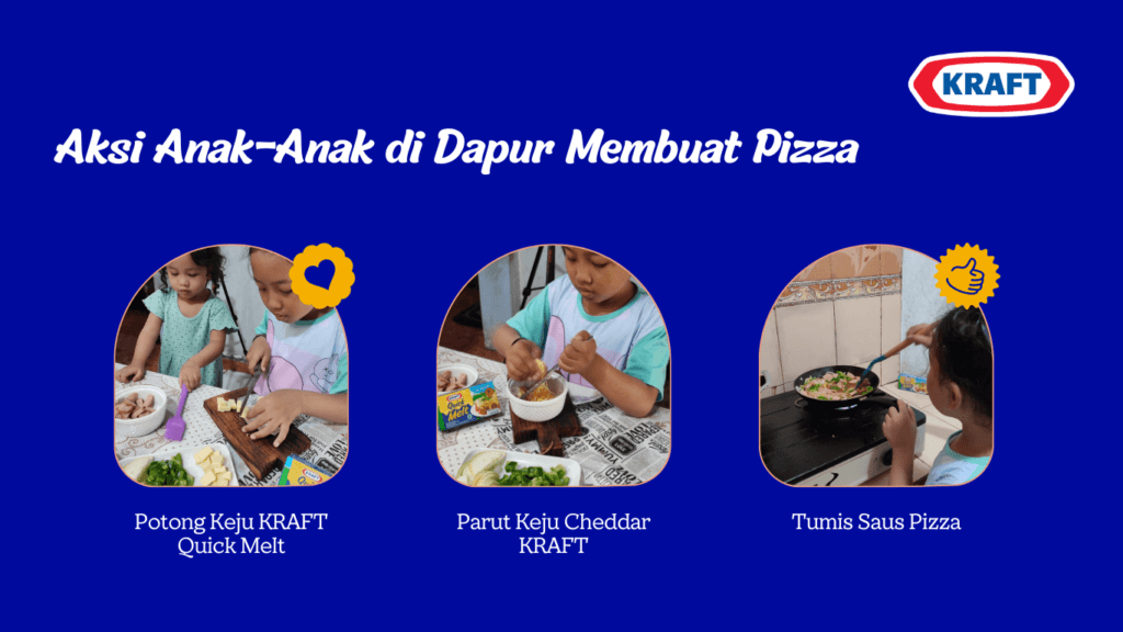 Ciptakan Momen Weekend bersama KRAFT Quick Melt 3 salfa membuat pizza kraft quick melt