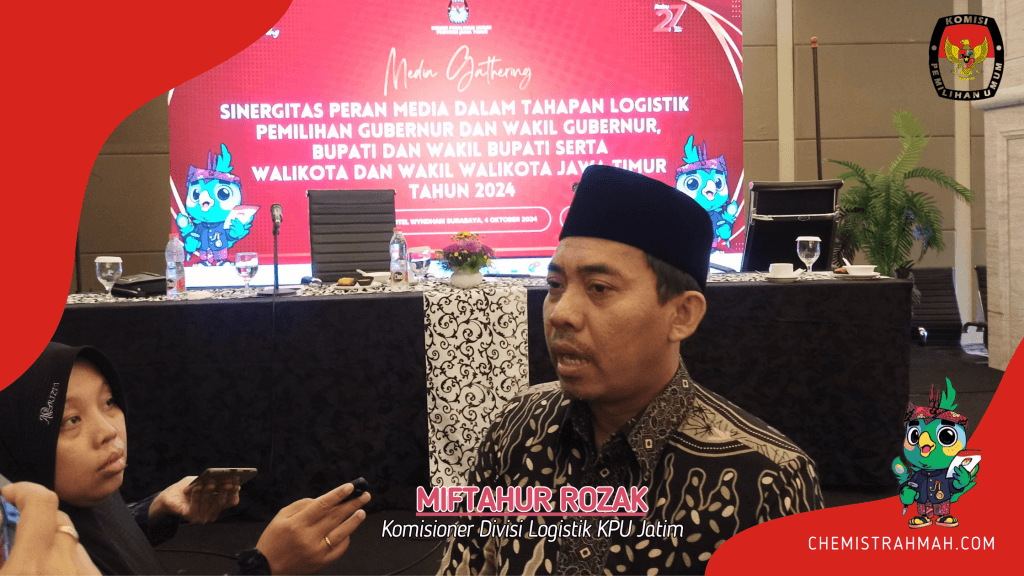 KPU Jatim Pastikan Distribusi Logistik Pilgub dan Pilkada Jatim 2024 Selesai Tepat Waktu 1 Bapak Miftahur Rozak KPU Jatim