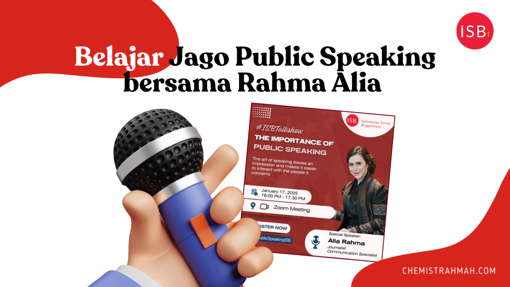 Belajar Jago Public Speaking bersama Rahma Alia