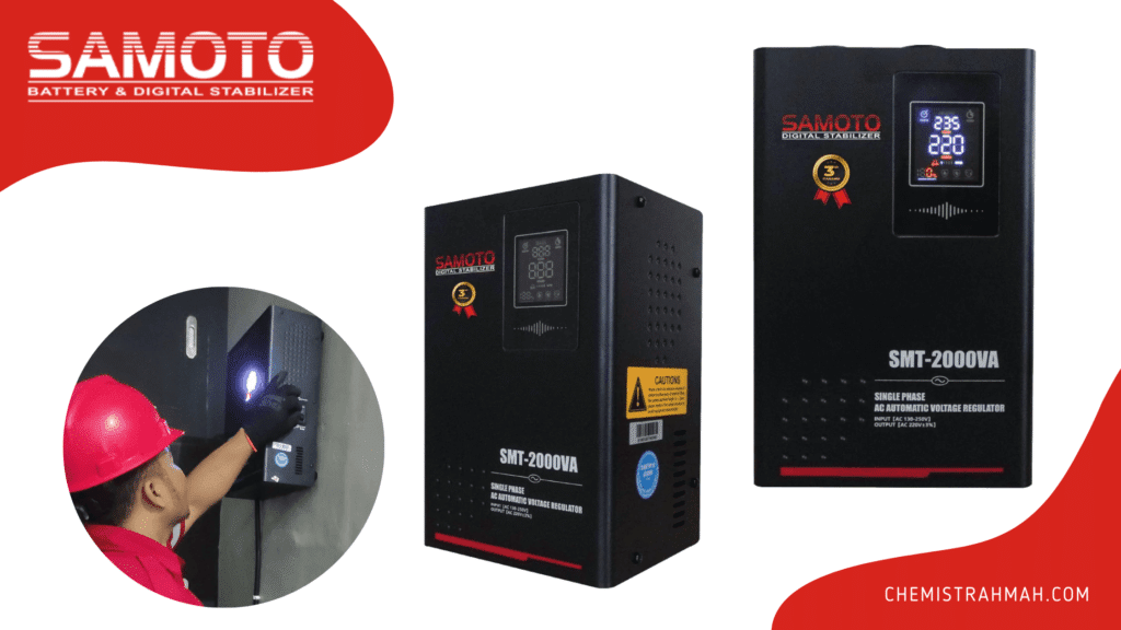 Pentingnya Stabilizer Listrik bagi Pelaku Usaha Makanan dan Minuman 1 SAMOTO Stabilizer Tipe SMP-2000VA