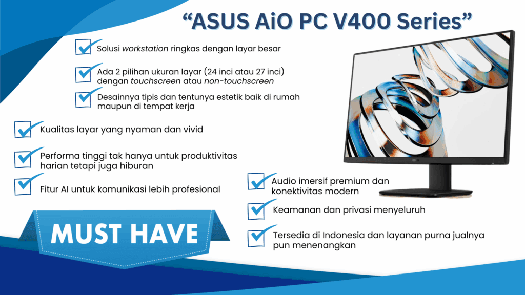 Ciptakan Ruang Kerja Estetik bagi IRT Multitasking bersama ASUS AiO V400 Series 2 Alasan Harus Punya ASUS AiO PC V400 Series
